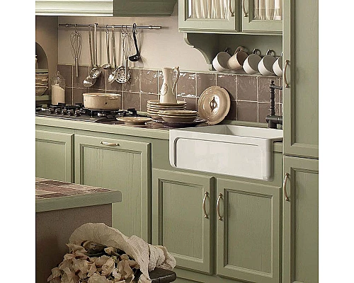 Приобрести Кухонная мойка Kerasan Hannah Yorkshire 91 542201 Белая в магазине сантехники Santeh-Crystal.ru