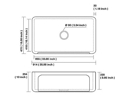 Приобрести Кухонная мойка Kerasan Hannah Yorkshire 91 542201 Белая в магазине сантехники Santeh-Crystal.ru