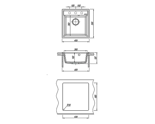 Купить Кухонная мойка Lemark Hanka 450 9910010 Жасмин в магазине сантехники Santeh-Crystal.ru