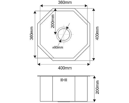 Заказать Кухонная мойка Melana Profline Octavia D400B Графит в магазине сантехники Santeh-Crystal.ru