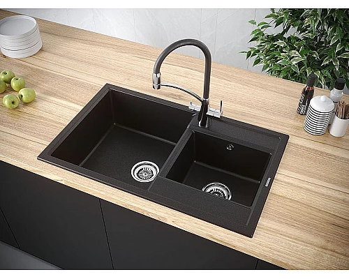 Купить Кухонная мойка Paulmark Tandem 82 PM238250-DG Графит в магазине сантехники Santeh-Crystal.ru