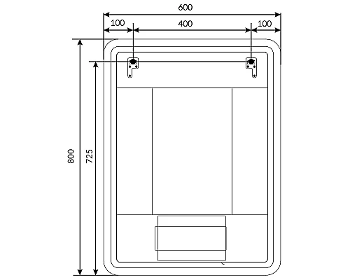 Заказать Зеркало 1MarKa Amour 60 Ц0000007710 с подсветкой с сенсорным выключателем в магазине сантехники Santeh-Crystal.ru
