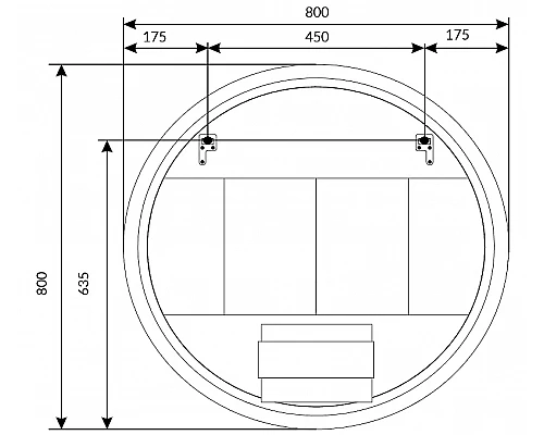 Приобрести Зеркало 1MarKa Amour 80 Ц0000007711 с подсветкой с сенсорным выключателем в магазине сантехники Santeh-Crystal.ru