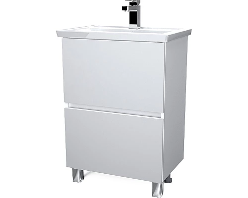 Приобрести Тумба под раковину 1MarKa Aris 70 У76054 Белая глянцевая в магазине сантехники Santeh-Crystal.ru