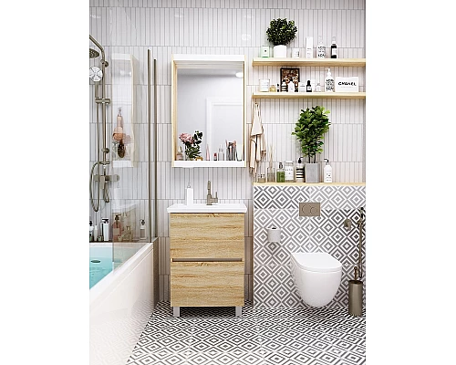 Заказать Тумба под раковину 1MarKa Aris 70 У76061 Дуб сонома в магазине сантехники Santeh-Crystal.ru