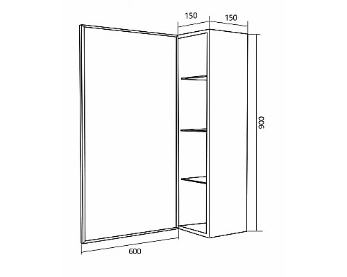 Заказать Подвесной шкаф 1MarKa Cube 15 У83244 Белый в магазине сантехники Santeh-Crystal.ru