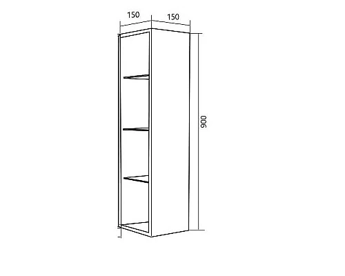 Заказать Подвесной шкаф 1MarKa Cube 15 У83244 Белый в магазине сантехники Santeh-Crystal.ru