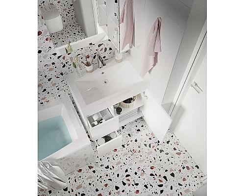 Приобрести Тумба под раковину 1MarKa Cube 75Н У79532 Белый глянец в магазине сантехники Santeh-Crystal.ru