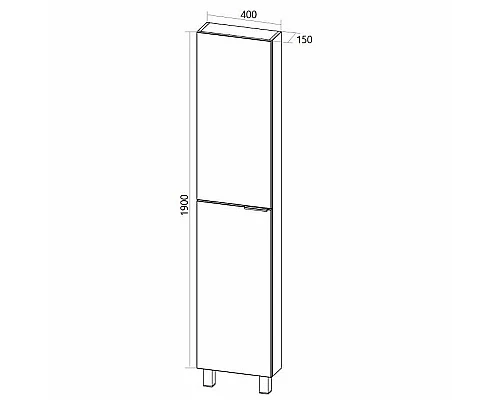 Купить Шкаф пенал 1MarKa Gaula 40Н У92522 White в магазине сантехники Santeh-Crystal.ru