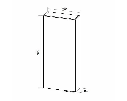 Заказать Подвесной шкаф 1MarKa Gaula 40П У92553 Графит матовый в магазине сантехники Santeh-Crystal.ru