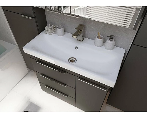 Купить Тумба под раковину 1MarKa Gaula 80Н У92546 Графит матовый в магазине сантехники Santeh-Crystal.ru