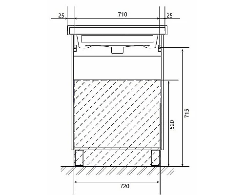 Заказать Тумба под раковину 1MarKa Gaula 80Н У92547 Графит матовый в магазине сантехники Santeh-Crystal.ru
