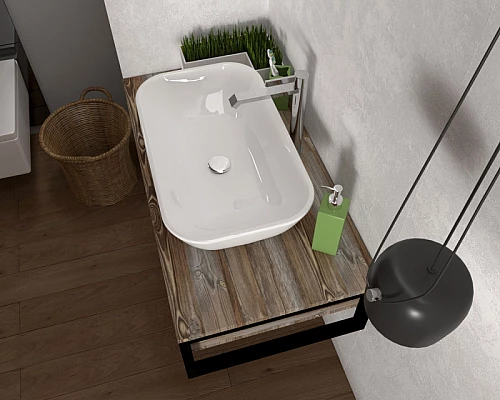 Приобрести Тумба под раковину 1MarKa Grunge Loft 100П У85847 подвесная Дуб намибия в магазине сантехники Santeh-Crystal.ru