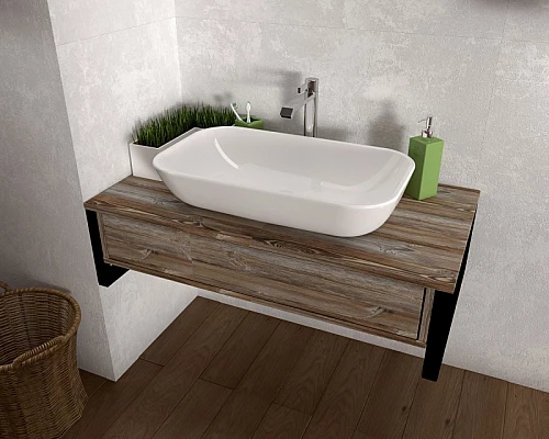 Приобрести Тумба под раковину 1MarKa Grunge Loft 100П У85847 подвесная Дуб намибия в магазине сантехники Santeh-Crystal.ru