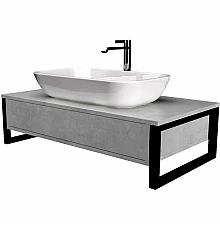 Тумба под раковину 1MarKa Grunge Loft 80П У85851 подвесная Бетон светлый