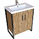 Купить Тумба под раковину 1MarKa Grunge Loft 70Н Ц0000008499 Дуб вотан в магазине сантехники Santeh-Crystal.ru