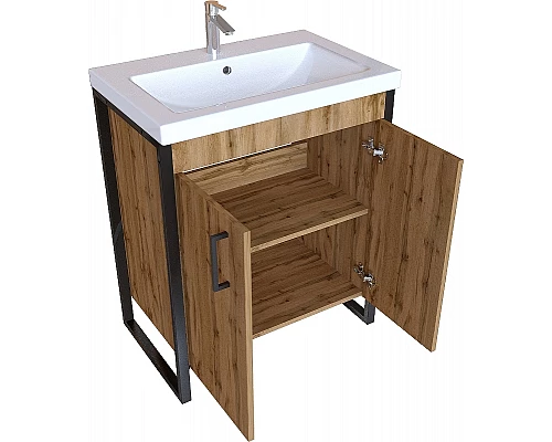 Купить Тумба под раковину 1MarKa Grunge Loft 70Н Ц0000008499 Дуб вотан в магазине сантехники Santeh-Crystal.ru