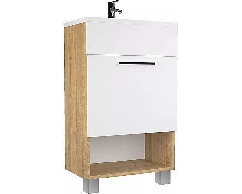 Заказать Тумба с раковиной 1MarKa July 50Н У85933 Дуб сонома Белая в магазине сантехники Santeh-Crystal.ru