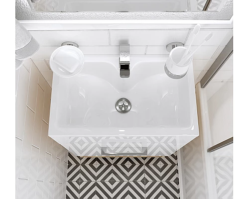 Заказать Тумба с раковиной 1MarKa July 50Н У85933 Дуб сонома Белая в магазине сантехники Santeh-Crystal.ru