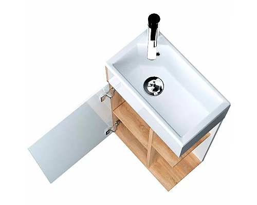 Приобрести Тумба с раковиной 1MarKa Laura 40Н L У85930 Дуб сонома Белый в магазине сантехники Santeh-Crystal.ru