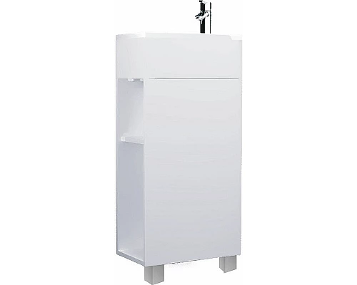 Приобрести Тумба с раковиной 1MarKa Laura 40Н R У85928 Белый глянец в магазине сантехники Santeh-Crystal.ru