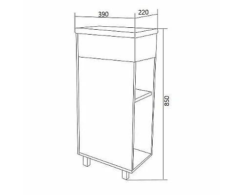 Приобрести Тумба с раковиной 1MarKa Laura 40Н R У85928 Белый глянец в магазине сантехники Santeh-Crystal.ru