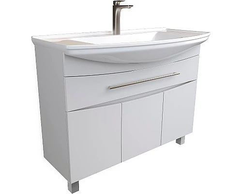 Приобрести Тумба под раковину 1MarKa Lina New 105Н У94492 Белый глянец в магазине сантехники Santeh-Crystal.ru