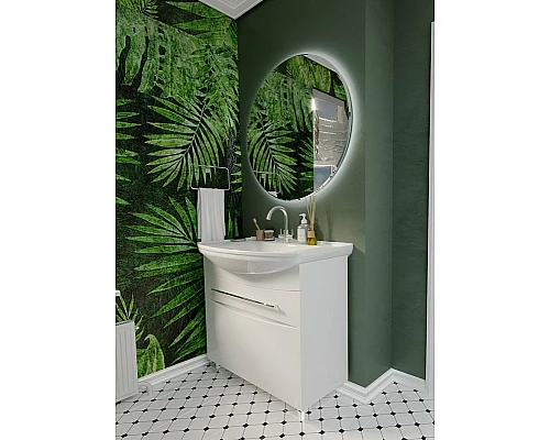 Купить Тумба под раковину 1MarKa Lina New 85Н У94493 Белый глянец в магазине сантехники Santeh-Crystal.ru