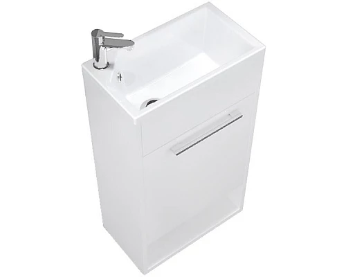 Приобрести Тумба с раковиной 1MarKa Lira 40Н L У85921 Белая глянцевая в магазине сантехники Santeh-Crystal.ru