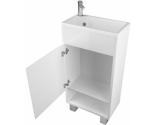 Приобрести Тумба с раковиной 1MarKa Lira 40Н L У85921 Белая глянцевая в магазине сантехники Santeh-Crystal.ru