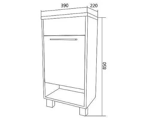 Приобрести Тумба с раковиной 1MarKa Lira 40Н R У85920 Белый глянец в магазине сантехники Santeh-Crystal.ru