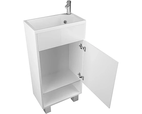 Приобрести Тумба с раковиной 1MarKa Lira 40Н R У85920 Белый глянец в магазине сантехники Santeh-Crystal.ru