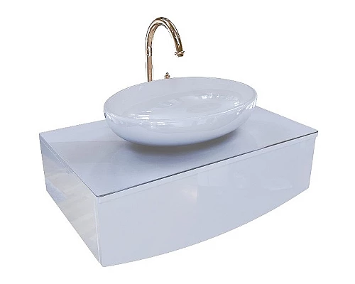 Приобрести Тумба под раковину 1MarKa Nega 60П Ц0000002812 подвесная Белый глянец в магазине сантехники Santeh-Crystal.ru