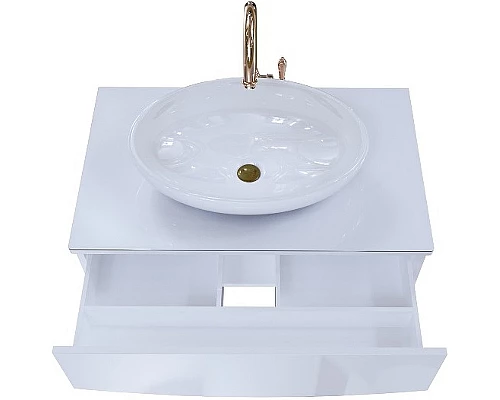 Приобрести Тумба под раковину 1MarKa Nega 60П Ц0000002812 подвесная Белый глянец в магазине сантехники Santeh-Crystal.ru