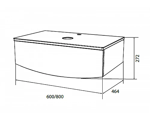 Приобрести Тумба под раковину 1MarKa Nega 60П Ц0000002812 подвесная Белый глянец в магазине сантехники Santeh-Crystal.ru