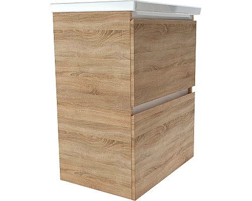 Заказать Тумба под раковину 1MarKa New Aris 60П Ц0000014411 подвесная Дуб Сонома в магазине сантехники Santeh-Crystal.ru