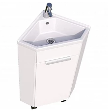 Тумба с раковиной 1MarKa Penta 37Н Ц0000001635 угловая Белый глянец