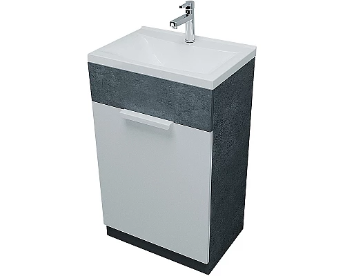 Заказать Тумба с раковиной 1MarKa Revo 50H У99086 Бетон темно-серый в магазине сантехники Santeh-Crystal.ru
