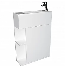 Тумба с раковиной 1MarKa Stretto 60П У94717 подвесная Белый глянец
