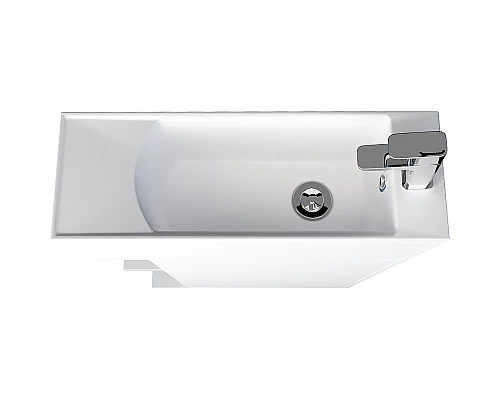 Купить Тумба с раковиной 1MarKa Stretto 60П У94717 подвесная Белый глянец в магазине сантехники Santeh-Crystal.ru