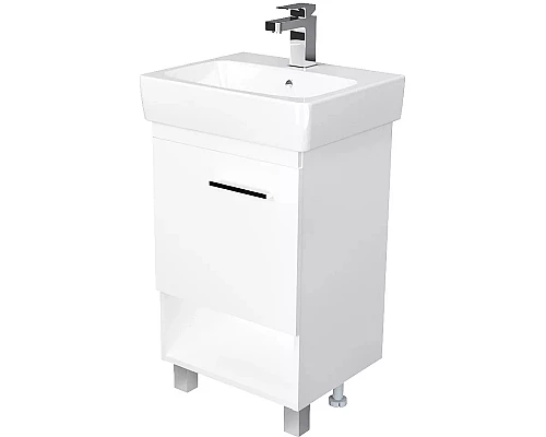 Купить Тумба под раковину 1MarKa Tera 50 У76057 Белая глянцевая в магазине сантехники Santeh-Crystal.ru