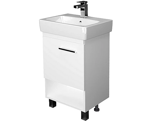 Купить Тумба под раковину 1MarKa Tera 55 У76059 Белая глянцевая в магазине сантехники Santeh-Crystal.ru