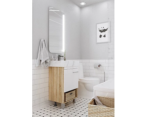 Купить Зеркало 1MarKa Tera 50 У83227 с подсветкой с сенсорным выключателем в магазине сантехники Santeh-Crystal.ru