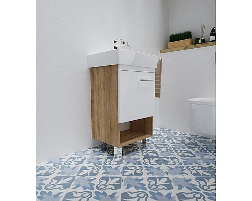 Приобрести Тумба под раковину 1MarKa Tera 60 У76065 Дуб Сонома в магазине сантехники Santeh-Crystal.ru