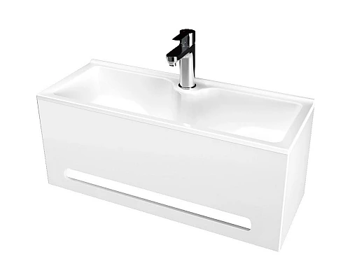 Купить Панель с раковиной 1MarKa Tiny S 60 У84220 подвесная Белая глянцевая в магазине сантехники Santeh-Crystal.ru