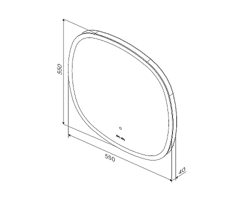 Заказать Зеркало AM.PM Func 55 M8FMOX0551WGS с подсветкой с ИК-сенсорным выключателем в магазине сантехники Santeh-Crystal.ru