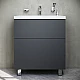 Приобрести Тумба под раковину AM.PM Gem 75 M90FSX07522GM32 Графит матовый в магазине сантехники Santeh-Crystal.ru