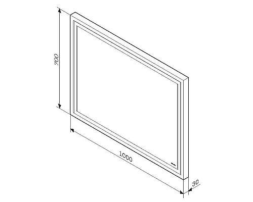 Приобрести Зеркало AM.PM Gem 100 M91AMOX1001WG с подсветкой с механическим выключателем в магазине сантехники Santeh-Crystal.ru