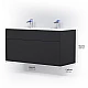 Приобрести Тумба под раковину AM.PM Inspire V2.0 120 M50AFHX1203GM подвесная Графит матовая в магазине сантехники Santeh-Crystal.ru