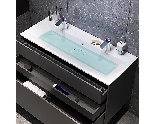 Приобрести Тумба под раковину AM.PM Inspire V2.0 120 M50AFHX1203GM подвесная Графит матовая в магазине сантехники Santeh-Crystal.ru